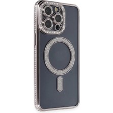 Uravas Store Iphone 14 Pro Kılıf Joke Simli Magneticsafe Kılıf - Gri