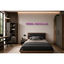 Boyutron Güzel Sofralar Modern 3D Baskı Dekoratif Duvar Yazısı Tablo - Pink - 10 cm Yükseklik