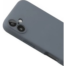 Ankaverse®  iPhone 16 Plus Kılıf Nano Içi Kadife Silikon - Gri