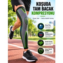 Azrlya Ergonomik Uzun Spor Dizliği Esnek Kumaşlı Tam Boy Kompresyon Desteği - Lisinya