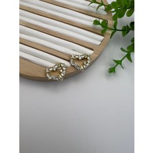Badiva.co Kristal Taşlı Xuping Kalp Küpe 1.8 cm