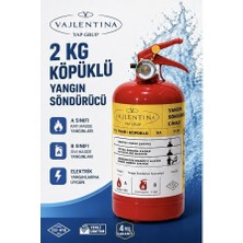 Vallentina 2 kg Köpüklü Yangın Söndürme Cihazı Tse-Hyb/ce Belgeli(Ruhsata Uygun)