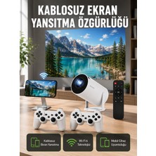 Azrlya Taşınabilir Çok Fonksiyonlu Projeksiyon – Oyun, Sunum, Netflix ve Eğitim Için Yeni Nesil - Lisinya