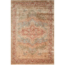 Apex Halı Pantheon 5081 Pt Kiremit Yumuşak Dokulu Ultra Sık Dokuma Vintage Desenli Şık 120 Tarak Ipek Halı