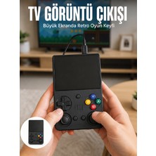 Azrlya Retro Oyun Konsolu Çift Analog Joystick 64GB Hafızalı Taşınabilir El Konsolu - Lisinya