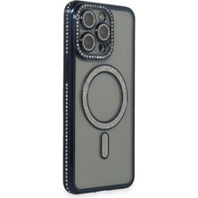 Uravas Store Iphone 14 Pro Kılıf Joke Simli Magneticsafe Kılıf - Lacivert