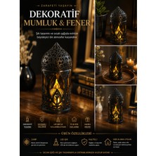 Saf Hobi 🏮 Barok Desenli Dekoratif LED Mumluk & Fener