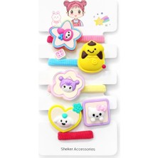 Sheker Home Kawai Kuromi ve Arkadaşları Kız Çocuk Lastik Toka Seti - 5’li - 2 Set