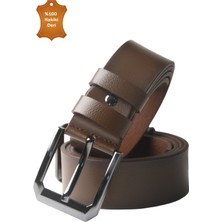 Deepsea Açık Kahve Hakiki Deri Spor Erkek Kemer – 3,5 cm Genişlik, Şık ve Dayanıklı 2502634