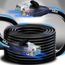 Mn6 M106 Cat6 Utp Ethernet Kablosu 10 Metre, Dış Mekan Uv Korumalı Çift Katmanlı Pe+Pvc 0.50MM Iletken Internet Kablosu