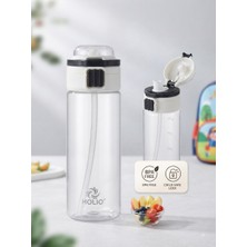 Tüftürük 600 ml Yeni Koleksiyon Düz Renkli Pipetli/pipetsiz Kullanım Kulplu Tritan Matara