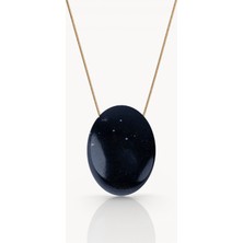 %100 Doğal Obsidyen Kolye - Akrep Burcu Taşı