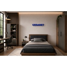 Boyutron Cesaret Modern 3D Baskı Dekoratif Duvar Yazısı Tablo - Navy Blue - 10 cm Yükseklik