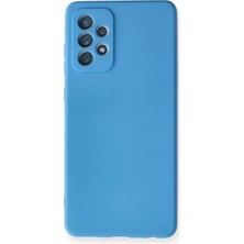 Ankaverse®  Samsung Galaxy A72 Kılıf Nano Içi Kadife Silikon - Mavi