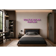 Boyutron Dua Ile Açılan Kapılar Modern 3D Baskı Dekoratif Duvar Yazısı Tablo - Pink - 10 cm Yükseklik