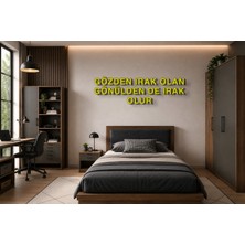 Boyutron Gözden Irak Olan Gönülden De Irak Olur Modern 3D Baskı Dekoratif Duvar Yazısı Tablo - Yellow - 10 cm Yükseklik