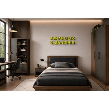 Boyutron Kararlılık Kazandırır Modern 3D Baskı Dekoratif Duvar Yazısı Tablo - Yellow - 10 cm Yükseklik