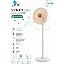 Rbr Papatya 55W Ayaklı Vantilatör 3 Kademeli Hız Ayarlı 70-100 cm Ayarlanabilir Krem