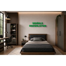 Boyutron Seninle Huzurluyum Modern 3D Baskı Dekoratif Duvar Yazısı Tablo - Green - 10 cm Yükseklik