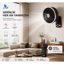 Rbr Yeni Nesil Kumandalı Oynar Başlı Duvar Vantilatörü – 4 Yönlü Hareketli Sessiz Fan