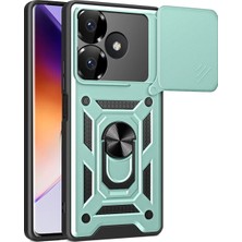 Ankaverse®   Redmi 13 4g Kılıf Pars Lens Yüzüklü Silikon - Yeşil