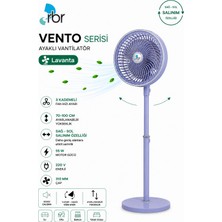 Rbr Lavanta 55W Ayaklı Vantilatör 3 Kademeli Hız Ayarlı 70-100 cm Ayarlanabilir Mor