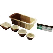 Hace Bazaar 13PCS Silikon Muffin - Baton Kek Kalıp Set BATON=11.5X25CM 3er Rüzgar Gülü - Yuvarlak - Yıldız - D.gen (K95)