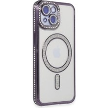 Uravas Store Iphone 13 Kılıf Joke Simli Magneticsafe Kılıf - Derin Mor