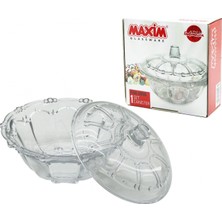 Hace Bazaar Cam Şekerlik Cam Kapaklı Çap: 13.5cm - Y: 5.2--9.5cm (K95)