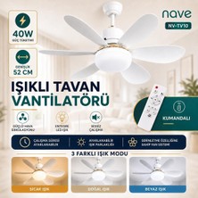 Nave NV-TV10 Işıklı Tavan Vantılatoru 6 Kanat