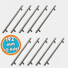 Mobilya Mutfak Dolap Çekmece Dolabı Kulbu Kulpu Kulpları Titanyum Renk 192MM 19,2cm Metal (10 Ade