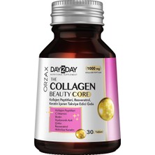 The Collagen Beauty Core Kolajen Tip 1-3, Resveratrol, Keratin, Biotin, C Vitamini, Çinko 30 Tablet