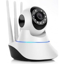 360° Dönüşlü 1080P Ptz Ip Kamera, 3 Antenli Wifi Güvenlik Kamerası, Çift Yönlü Ses, 11 LED
