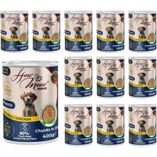 Yavru Köpek Tavuklu ve Jöleli Konserve Mama 400 gr x 12 Adet