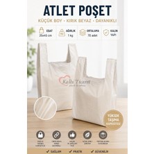 Kalın Kırık Beyaz Poşet Küçük Boy 1 kg Hışır Atlet Poşet Market Manav Poşeti Çöp Poşe