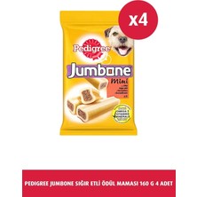 Jumbone Mini Sığır Etli Köpek Ödülü, 160 G, 4 Adet
