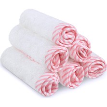 6'li Bebek Keseleri - 10 x 10 Bambu Lif - Hassas Ciltler Için Yüz ve Banyo Havluları - Yenidoğan