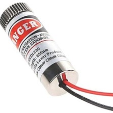 Alkatronik Çizgi Lazer Modül Kırmızı 650NM 3-5V 5mw 650NM Pointer Lens ile Odak Ayarlı 12MM Ç
