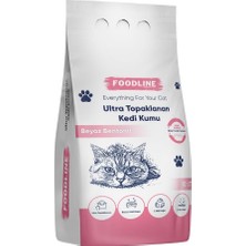 Ince Taneli Bentonit Topaklanan Kedi Kumu (10 Lt, Bebek Pudrası)