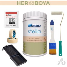 Bianca Stella Dolap & Mobilya Boyama Seti Mistik Beyaz 1 Lt 6 Parça