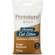 Doğal Bentonit Kedi Kumu Aktif Karbonlu 10 Lt, Topaklanan, Kokusuz,%99,5 Tozsuz, Yüksek Emicilik G
