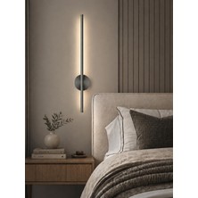 Flame Sarjlı LED Aplik / 8W / 3200K Gün Işığı / 75CM / Duvar Tipi/tablo Dekoratif Işık (Krom