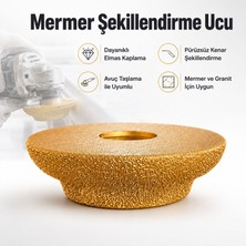 Badem10 Mermer Şekillendirme Ucu Taşlama Oyma Aşındırma Yüzey Düzenleme Profesyonel Panç Elmas Uç