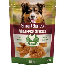 Smartbones Chickenwrapsticks Mini Küçük Boy Tavuklu Burgu Çubuklar 9'lu, 112 gr Köpek Ödülü