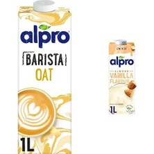 Barista Yulaf Bitkisel Içeceği, 1l ve Alpro Badem Vanilya Bitki Bazlı Içecek 1l