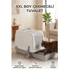 Flex Çekmeceli Kedi Tuvaleti, Xxl Boy, 47X55X39,5 Cm, Kum Küreği Hediyeli