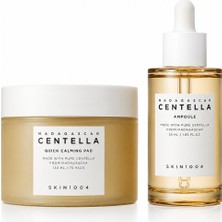 SKIN1004 Madagascar Centella Quick Calming Pad 70'li + Madagascar Centella Ampoule 55 ml Ikili Cilt Bakım Seti