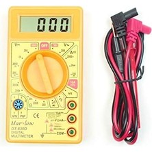 DT-830D Dijital Multimetre(Avometre) - Sarı Ölçü Aleti