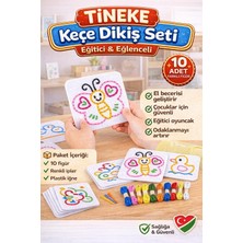 Tineke Keçe'den 10 Adet El Işi Dikiş Kiti Desenli Kolay ve Eğlenceli Hobi Eğitici Öğretici