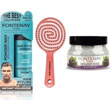 Fontenay Pudra Toz Wax Mavi 20GR + 3 Boyutlu Saç Fırçası+ Faceand Body Scrub Böğürtlen 350ML